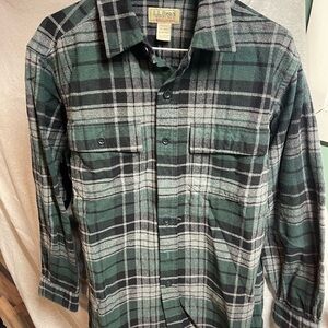 L.L. Bean Men's Forest Plaid Button Down Shirt